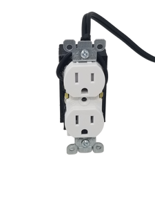 Hardwired Functional Outlet Receptacle Plug w/ Wifi 4K UHD Hidden Nanny Camera