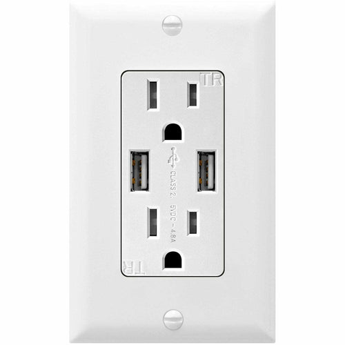 UHD 4k WiFi Functional Outlet Receptacle Dual Charging Station Spy Camera