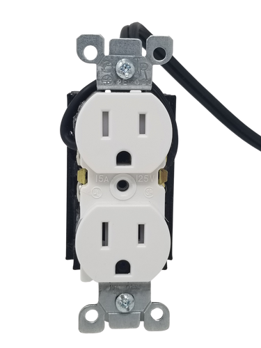 Hardwired Functional Outlet Receptacle Plug w/ Wifi 4K UHD Hidden Nanny Camera